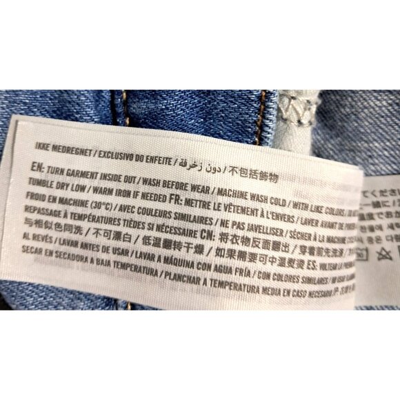 Abercrombie & Fitch Womens High-Rise Distressed Denim Mom Shorts Size 27 Button - Picture 11 of 12